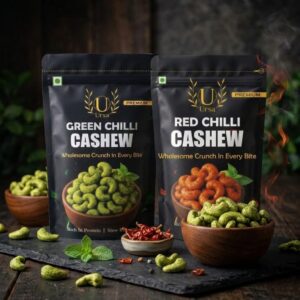 Green Chilli & Red Chilli Cashews